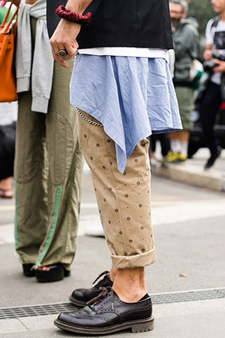 Pantalones remangados clearance